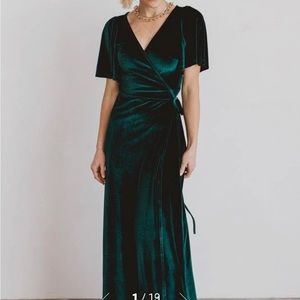 Baltic Born Meghan Velvet Wrap Maxi Dress-